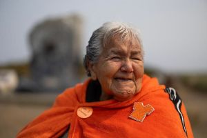 seɫɫəmah, also known as Joan Morris, born in 1947, is leǩʷəŋən from Songhees (tl'čəs) where she was born and raised for the first 10 years of her life.