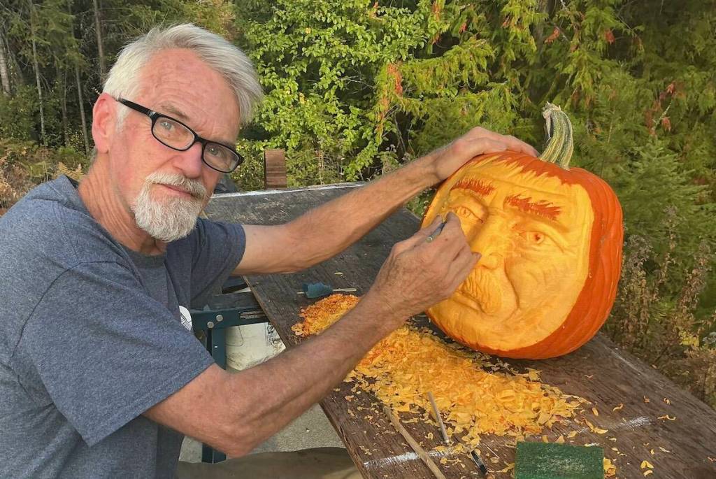 Master carver Peter Vogelaar will offer a pumpkin carving demo at the Taghum Hall Fall Fair on Oct. 19. (Submitted)